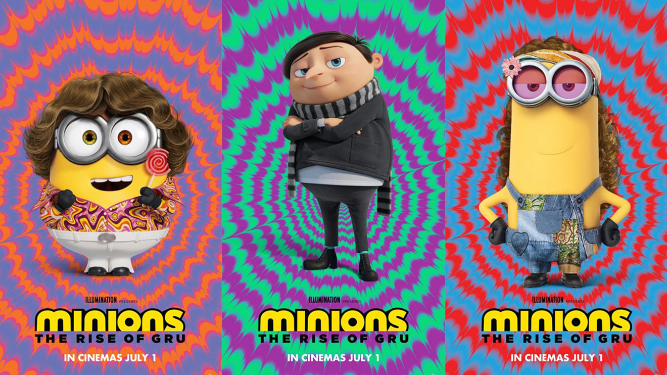 Nhân vật Minions và Gru trong Minions 3 binh đoàn màu vàng đáng yêu